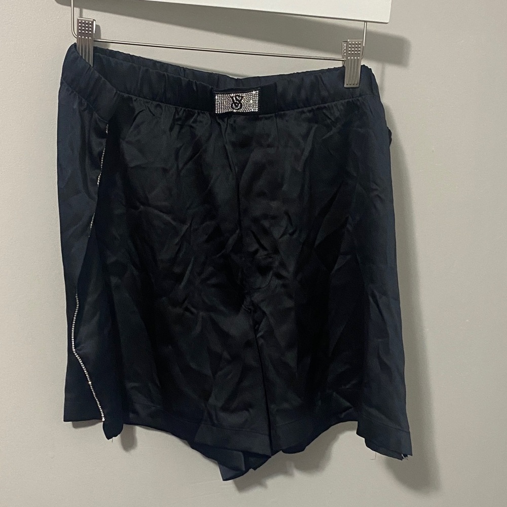 NWOT! Victoria’s Secret Black Women's Shorts with Crystal Detailing.